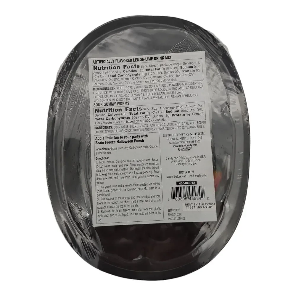 Title: Galerie Brain Freeze Floating Brain Ice Mold Kit Halloween Party Gummy